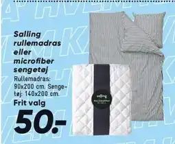 Bilka Salling rullemadras eller microfiber sengetøj tilbud