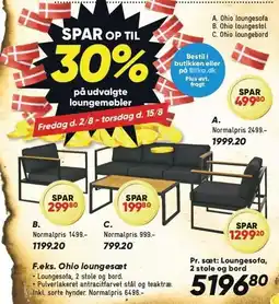 Bilka SPAR OP TIL 30% på udvalgte loungemøbler tilbud