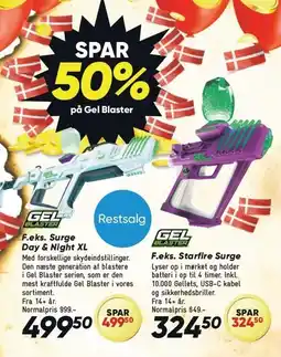 Bilka SPAR 50% på Gel Blaster tilbud