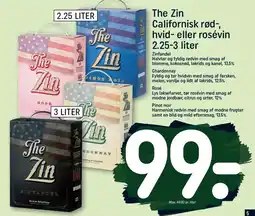 REMA 1000 The Zin Californisk rød-, hvid- eller rosévin 2.25-3 liter tilbud