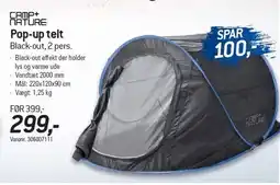 Thansen CAMP+ NATURE Pop-up telt Black-out, 2 pers tilbud
