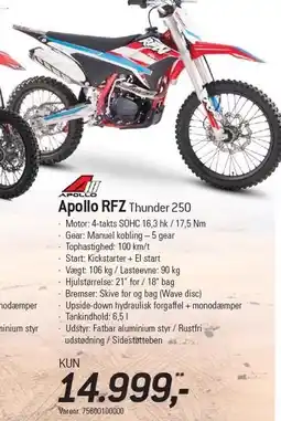 Thansen Apollo RFZ Thunder 250 tilbud