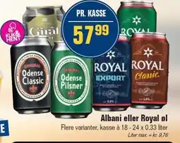 Otto Duborg Albani eller Royal øl tilbud