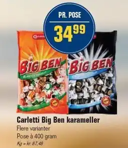 Otto Duborg Carletti Big Ben Karameller tilbud