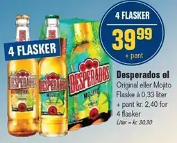 Otto Duborg Desperados øl tilbud