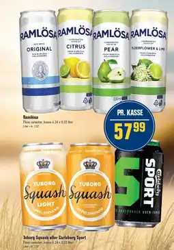 Otto Duborg Ramlösa eller Tuborg Squash eller Carlsberg Sport tilbud