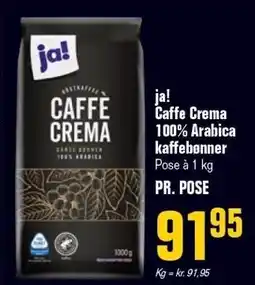 Otto Duborg ja! Caffe Crema 100% Arabica kaffebønner tilbud