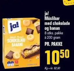 Otto Duborg ja! Müslibar med chokolade og banan tilbud