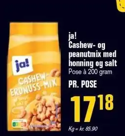 Otto Duborg Ja! cashew- og peanutmix med honning og salt tilbud