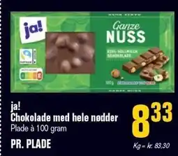 Otto Duborg ja! Chokolade med hele nødder tilbud