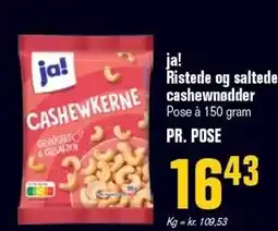 Otto Duborg ja! Ristede og saltede cashewnødder tilbud