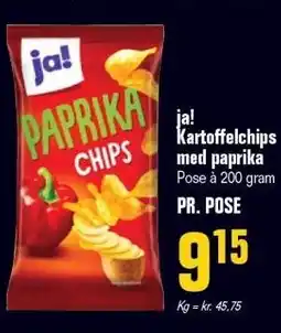 Otto Duborg Ja! kartoffelchips med paprika tilbud