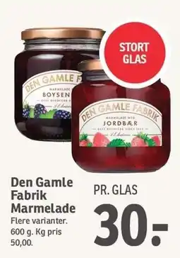 SPAR Den Gamle Fabrik Marmelade tilbud