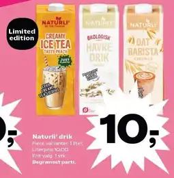 Kvickly Naturli' drik tilbud