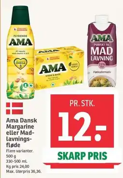 SPAR Ama Dansk Margarine eller Madlavningsfløde tilbud