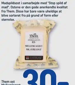 REMA 1000 Them ost Mellemlagret PR.12 KG tilbud