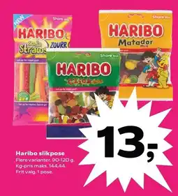 Kvickly Haribo slikpose tilbud