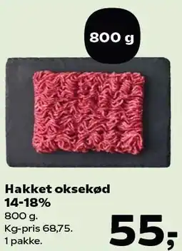 Kvickly Hakket oksekød 14-18% tilbud