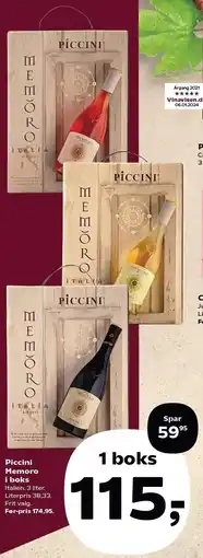 Kvickly Piccini Memoro i boks tilbud
