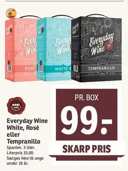 SPAR Everyday Wine White, Rosé eller Tempranillo tilbud