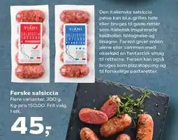 Kvickly Ferske salsiccia tilbud