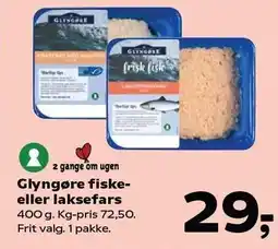 Kvickly Glyngøre fiske- eller laksefars tilbud