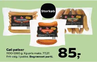 Kvickly Gøl pølser tilbud