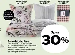 Kvickly Sengetøj eller lagen tilbud