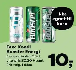 Kvickly Faxe Kondi Booster Energi tilbud