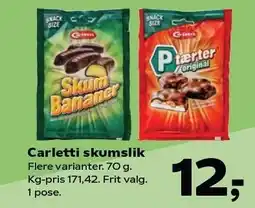 Kvickly Carletti skumslik tilbud