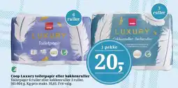 Dagli'Brugsen Coop Luxury toiletpapir eller køkkenruller tilbud