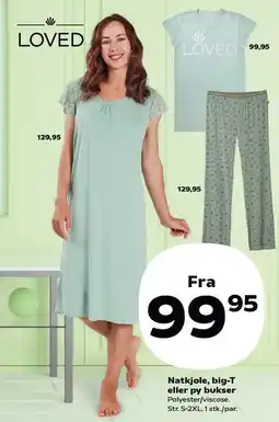 Kvickly Natkjole, big-T eller py bukser tilbud