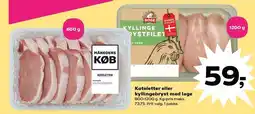 Kvickly Koteletter eller kyllingebryst med lage tilbud