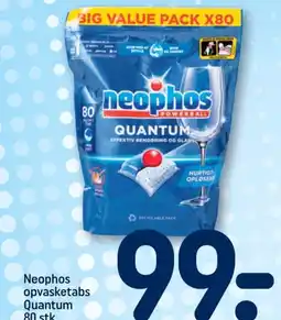 REMA 1000 Neophos opvasketabs Quantum 80 stk. tilbud