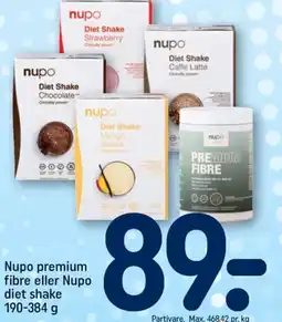 REMA 1000 Nupo premium fibre eller Nupo diet shake tilbud