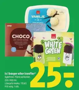 Coop 365 Is i bæger eller isvafler tilbud