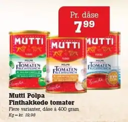 Poetzsch Padborg Mutti Polpa Finthakkede tomater tilbud