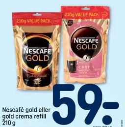 REMA 1000 Nescafé gold eller gold crema refill 210g tilbud