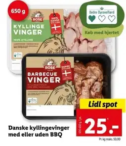 Lidl Danske kyllingevinger med eller uden BBQ tilbud