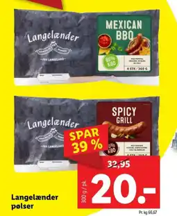 Lidl Langelænder pølser tilbud