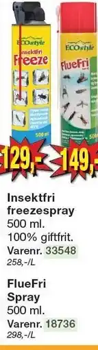 Harald Nyborg Insektfri freezespray eller FlueFri Spray tilbud