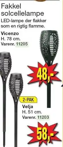 Harald Nyborg Fakkel solcellelampe tilbud