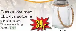 Harald Nyborg Glaskrukke med LED-lys solcelle tilbud