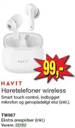 Harald Nyborg Høretelefoner wireless tilbud