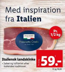 Lidl Italiensk landskinke tilbud