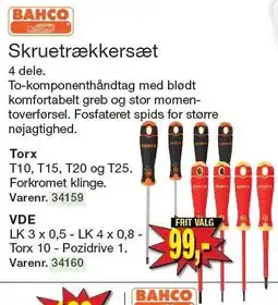 Harald Nyborg BAHCO Skruetrækkersæt tilbud