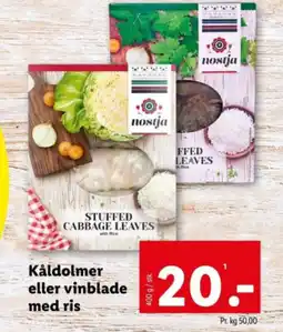 Lidl Kåldolmer eller vinblade med ris tilbud