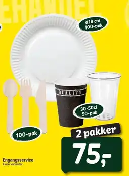 Fakta Tyskland Engangsservice tilbud