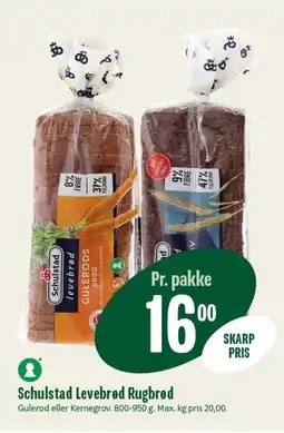 Min Købmand Schulstad Levebrød Rugbrød tilbud