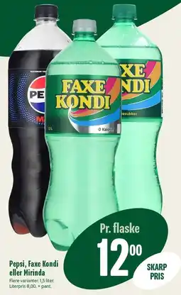 Min Købmand Pepsi, Faxe Kondi eller Mirinda tilbud